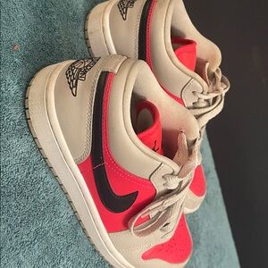 Jordan Women's Red and Black Sneakers